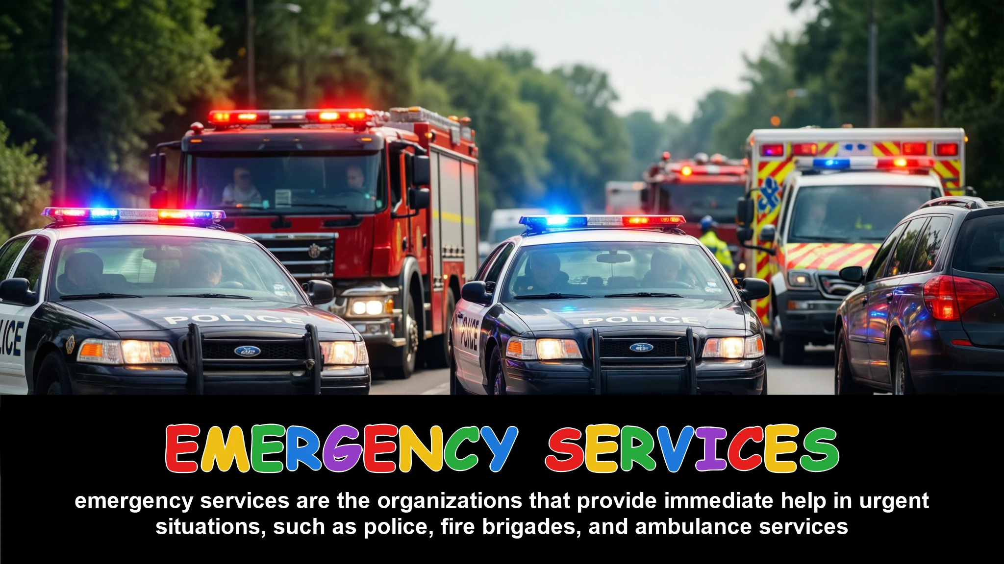 English Illustration for emergency services